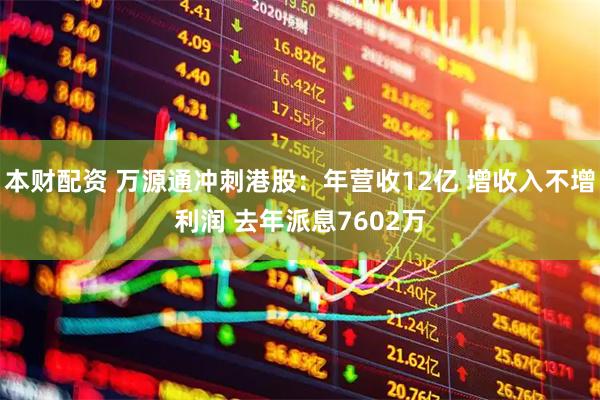 本财配资 万源通冲刺港股：年营收12亿 增收入不增利润 去年派息7602万