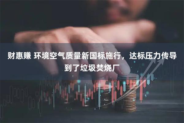 财惠赚 环境空气质量新国标施行，达标压力传导到了垃圾焚烧厂